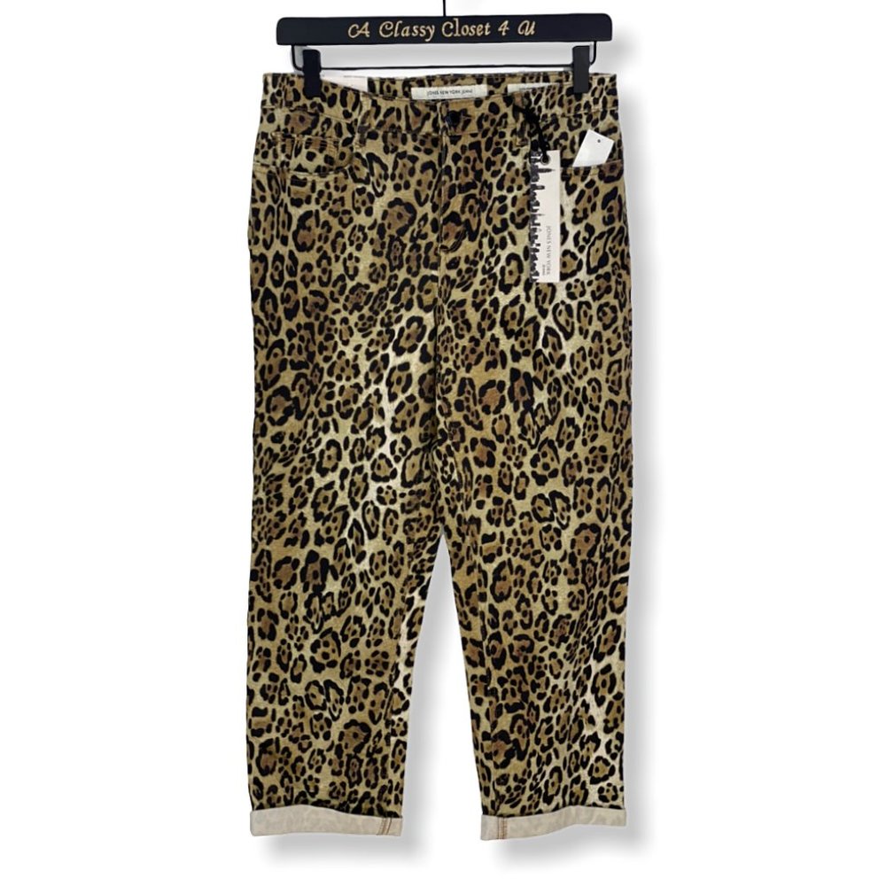 Jones New York Leopard Print Slimming Capri Jeans